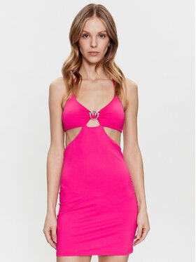 Pinko Pinko Sommerkleid Attesa 101047 A0S7 Rosa Slim Fit
