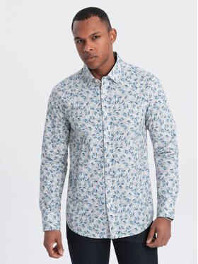 Ombre Ombre Košile OM-SHPS-0163 Modrá Slim Fit