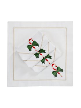 Roseberry Home Roseberry Home Serwetki Candy Cane Panama Biały