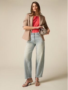 Oltre Oltre Jeans P495R009208N024 Turchese Boy Fit