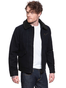 Lee Lee Kurtka zimowa 191J WOOL JACKET Czarny Regular Fit