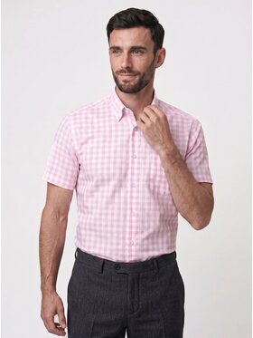 Willsoor Willsoor Koszula 20952 Różowy jasny Slim Fit