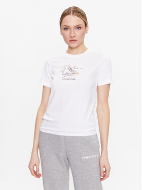 Converse Converse T-shirt Sneaker Graphic 10024537-A01 Bianco Slim Fit