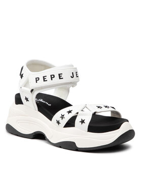 Pepe Jeans Pepe Jeans Sandały Grub Star PLS90567 Biały