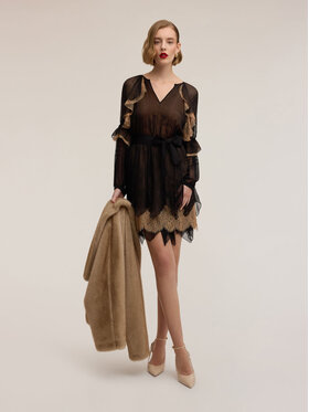 Motivi Motivi Vestito da giorno 7092Q003461N033 Nero Flared Fit