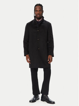Tommy Hilfiger Tommy Hilfiger Vlnený kabát MW0MW40767 Čierna Regular Fit