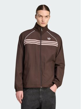 adidas adidas Bluza Chest Stripes Brązowy Regular Fit