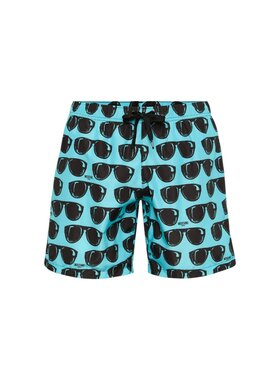 MOSCHINO MOSCHINO Pantaloncini costume - Moschino - sunglasses print Turchese Regular Fit