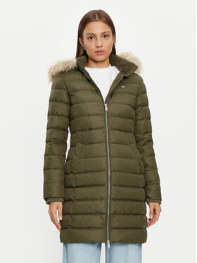 Tommy Jeans Tommy Jeans Пухено яке Essential DW0DW18864 Зелен Slim Fit