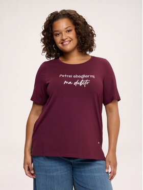 Fiorella Rubino Fiorella Rubino T-Shirt G0EPL109369N036 Bordowy Regular Fit