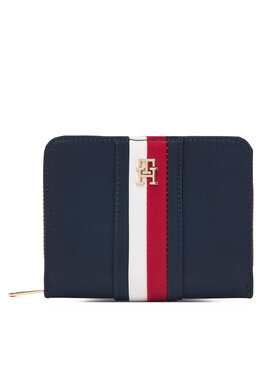 Tommy Hilfiger Tommy Hilfiger Πορτοφόλι Th Icon Med Za W/Flap Nylon Corp AW0AW19164 Σκούρο μπλε