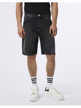 PHILIPP PLEIN PHILIPP PLEIN Pantaloncini di jeans 29786 Nero Regular Fit
