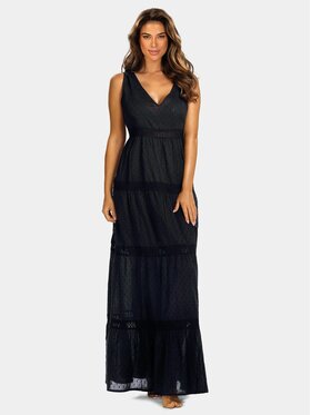Feba Feba Sukienka letnia F195A Czarny Relaxed Fit