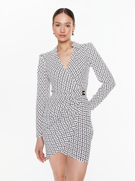 Elisabetta Franchi Elisabetta Franchi Haljina za svaki dan AB-338-31E2-V440 Bijela Regular Fit
