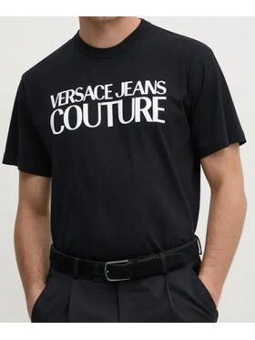 Versace Jeans Couture Versace Jeans Couture T-Shirt 78GAHE05 CJ00E 899 Czarny Regular Fit