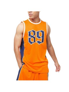 Karl Kani Karl Kani Tank top OG BLOCK BASKETBALL TANK Pomarańczowy Regular Fit