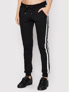 Urban Classics Urban Classics Spodnji del trenirke College Contrast TB2453 Črna Regular Fit