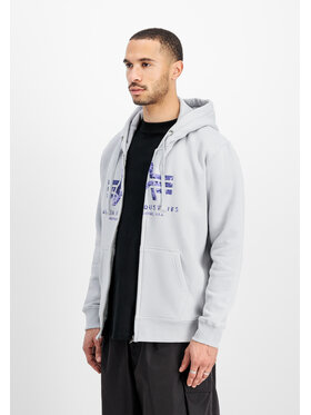 Alpha Industries Alpha Industries Bluza Basic Puff Print Camo Zip Hoodie Szary Regular Fit
