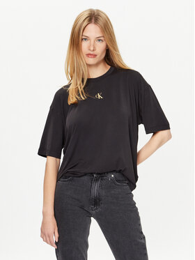 Calvin Klein Jeans Calvin Klein Jeans Tričko J20J221733 Čierna Relaxed Fit