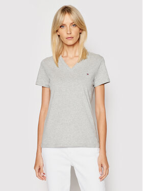 Tommy Hilfiger Tommy Hilfiger T-Shirt Heri Tage WW0WW24969 Šedá Regular Fit