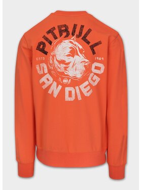 PITBULL PITBULL Bluza męska DOG SD S Pomarańczowy Regular Fit