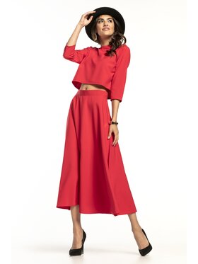 Tessita Tessita Bluzka T286 Czerwony Cropp Fit