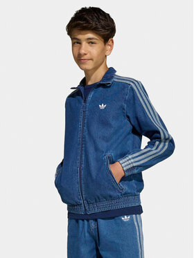 adidas adidas Kurtka jeansowa Firebird KE2849 Niebieski Loose Fit