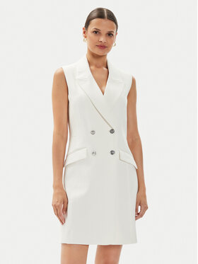 Guess Guess Koktel haljina W4YK25 KBJP2 Écru Regular Fit