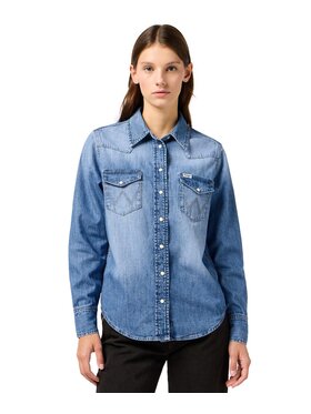 Wrangler Wrangler Koszula jeansowa 112362599 Niebieski Regular Fit