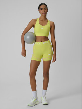 4F 4F Szorty sportowe ACTIVE BY NATURE Zielony Slim Fit