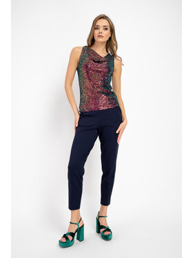 CLICK CLICK Kalhoty z materiálu 30-337 Tmavomodrá Anatomic Fit