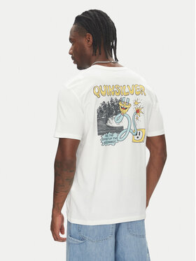 Quiksilver Quiksilver T-särk Ev Disconnect Effects EQYZT08049 Valge Regular Fit