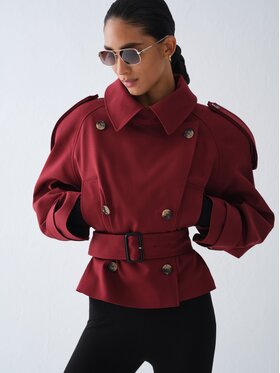 La Mania La Mania Trencz KARTER Bordowy Basic Fit