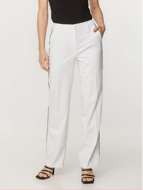 Willsoor Willsoor Komplet bluza i spodnie materiałowe 68129 Biały Regular Fit
