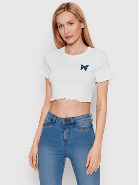 Noisy May Noisy May T-Shirt Saga 27011685 Biały Regular Fit