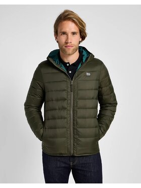 Lee Lee Kurtka puchowa LIGHT PUFFER JKT OLIVE NIGHT Zielony Regular Fit