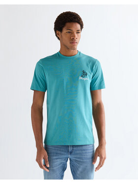 Wrangler Wrangler T-Shirt EMBROIDERY TEE Niebieski Regular Fit