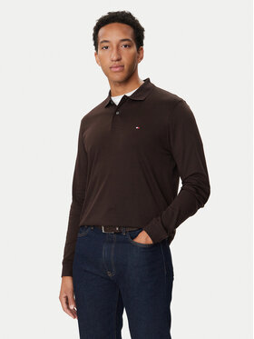 Tommy Hilfiger Tommy Hilfiger Polo marškinėliai MW0MW37317 Tamsiai ruda Regular Fit