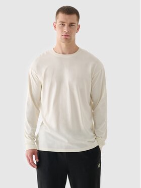 4F 4F Longsleeve 4FRAW24TLONM507-83S Beżowy jasny Oversize