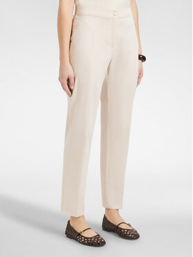 Elena Mirò Elena Mirò Spodnie materiałowe P010P000498N002 Kremowy Regular Fit