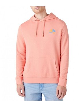 Wrangler Wrangler Bluza RAINBOW HOODIE Pomarańczowy Regular Fit