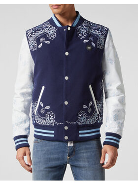 PHILIPP PLEIN PHILIPP PLEIN Giacca di pelle 2757 Azzurro chiaro Regular Fit