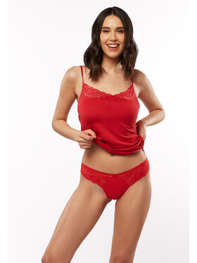 Uniconf Uniconf Bluzka MF98-ROS Czerwony Feminine Fit