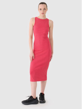 4F 4F Úpletové šaty SS MIDSHOP TEXTILE Růžová Slim Fit