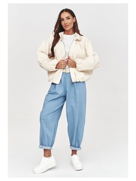 Makadamia Makadamia Kurtka przejściowa C58 Beżowy Loose Fit
