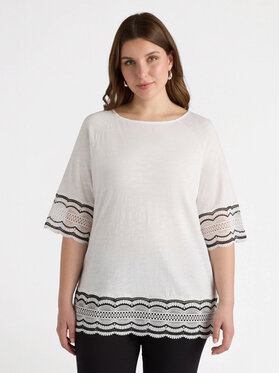 Fiorella Rubino Fiorella Rubino T-Shirt G269L008076N011 Biały A-Line Fit