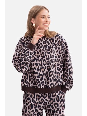 BeWear BeWear Bluza b303 Brązowy Baggy Fit
