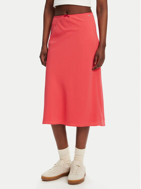 Tommy Jeans Tommy Jeans Midi svārki Tjw Midi Aop Skirt DW0DW20272 Koraļļu Regular Fit