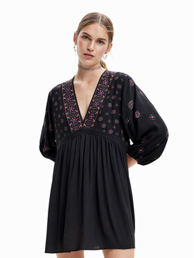 Desigual Desigual Kleid für den Alltag Creta 23SWVW76 Schwarz Regular Fit