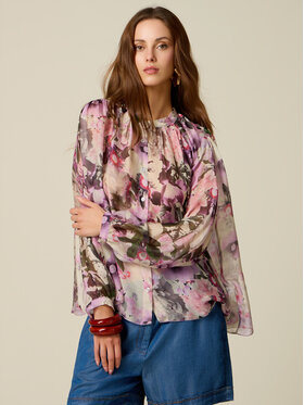 Oltre Oltre Koszula 5011J000829N0R9 Różowy Regular Fit